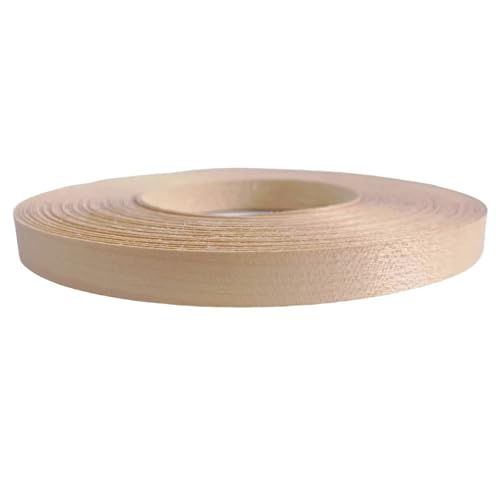 Maple Wood Veneer Edge Banding Tape,1/2 inch ×50ft Preglued Iron On Wood Veneer,Backed with Hot Melt Self Adhesive Strips,Plywood Edgebanding Roll for Cabinet Furniture Edging Trim - size: 1/2" x50'