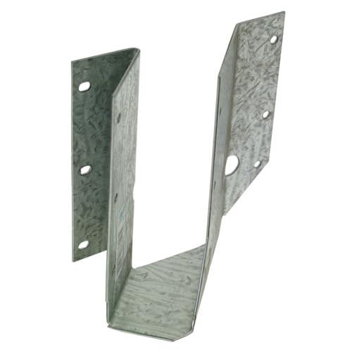 Simpson Strong-Tie SUL26Z SUL Left-Skewed U-Shaped Hanger - 1-9/16 in. x 5 in. x 2 in. 45-Degree Hanger, Obround Nail Holes, 16-Gauge ZMAX Galvanized Steel Construction (Pack of 10) - size: 2" x 16"