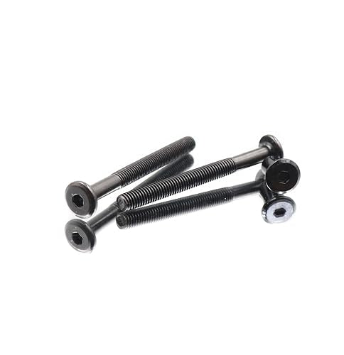 10-Pack Black M8 55mm Countersunk Rivet Socket Cap Connecting Bolts Cap Nuts Assortment Kit for Furniture Connecting - size: M8 x 55mm 10-Pack
