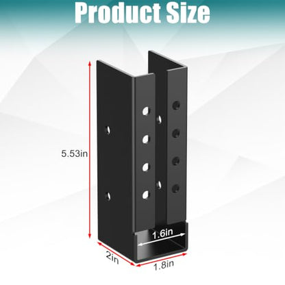 16 PCS Concealed Joist Hanger,2" x 6"Concealed-Flange Hanger,for 2"x6" Beam - size: Powder Coated 2" x 6"- 16 PCS