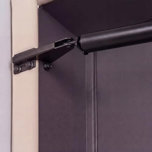 1 Pcs Aluminum Jamb Bracket Door Closer, Black - color: Black