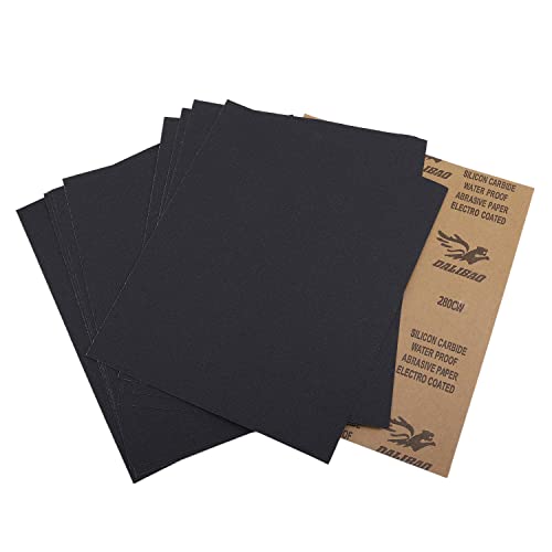 Utoolmart 280 Grits Sanding Sheets Wet Dry Silicon Carbide Sandpaper for Wood Furniture Metal Automotive Polishing 10pcs - color: 10pcs, size: 280 Grit