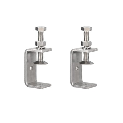 2 Pack 304 Stainless Steel C Clamps with 55mm/2.17" Stable Wide Jaw Opening Tiger Clamp for Woodworking Welding Construction Household Mount - size: 55mm/2.17"