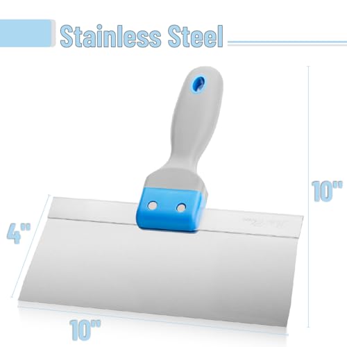 Bates- Taping Knife, 10 Inch, Stainless Steel Drywall Taping Knife - size: 10 Inch