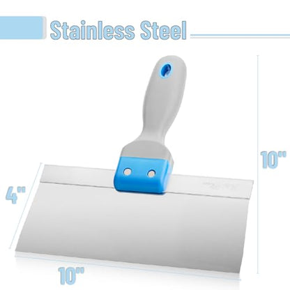 Bates- Taping Knife, 10 Inch, Stainless Steel Drywall Taping Knife - size: 10 Inch