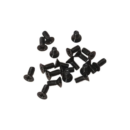 100 Pack 12-24 x 1/2" Black Flat Head Machine Screws, Full Thread - color: Black