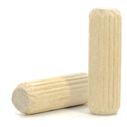 ReplacementScrews Wooden Dowels Compatible with IKEA Part 101349 (Pax Wardrobe, VEDBO Chair, BLÅFJÄLLET Bed Frame) Fluted Wood Dowel Pins (Pack of 4)