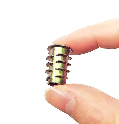 QRITY 20 Pcs M4 x 10mm Zinc Alloy Threaded Insert Nuts, Hex Socket Drive, Woodworking - size: M4 x 10mm