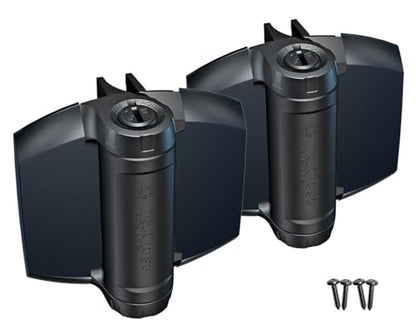 D&D TCHD1L2S3BTS TruClose Heavy Duty Gate Hinge Gates, Black, 2 pcs