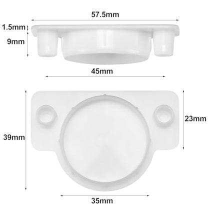 Nuanchu 10 Pcs Cabinet Hinge Hole Plugs 1-3/8" White Door Hinge Cover Plug
