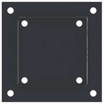 Post Bases 12 Pack 4.76x4.76 Inch Square Deck Support Anchors, Powder-Coated Steel Column Brackets for Pergola, Fence, Porch, and Mailbox Posts, Anthracite - size: 121 x 121 mm & 12