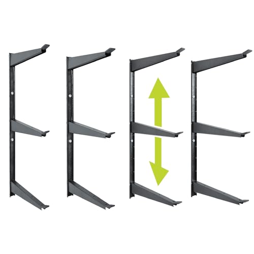 Heavy Duty Wood and Lumber Storage Rack (2-Pack), Holds Up To 960 lbs - Easy to Install Mounted Rack - Steel Construction Storage Solution For Garage, Basement & Pantry by Delta Cycle