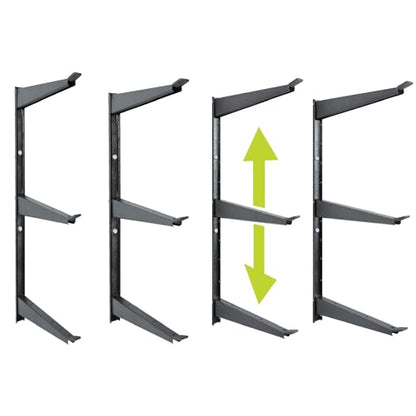 Heavy Duty Wood and Lumber Storage Rack (2-Pack), Holds Up To 960 lbs - Easy to Install Mounted Rack - Steel Construction Storage Solution For Garage, Basement & Pantry by Delta Cycle