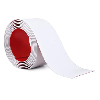 8Ft X 3in Wide Floor Transition Strip, White Self Adhesive Vinyl Threshold Strip for Floor Gaps - color: White