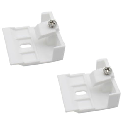 2PCS Venetian Blinds Headrail Support Brackets White Mounting Brackets for Beam Folding Blinds