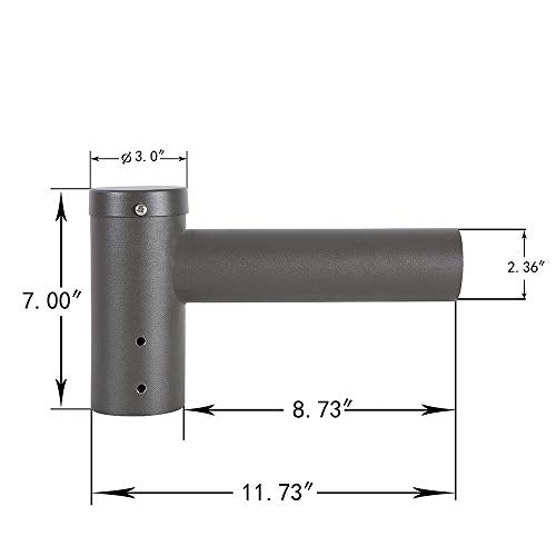 Mounting Bracket Accessories Single Spoke Tenon Adapter for Outdoor Shoebox Lighting, Parking Lot Light, Street Light Fixture Mount with Slip Fitter Mount(2 3/8inch) - size: T Shape Single Spoke Adapter