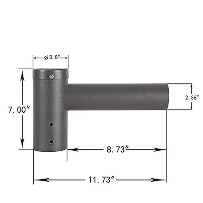 Mounting Bracket Accessories Single Spoke Tenon Adapter for Outdoor Shoebox Lighting, Parking Lot Light, Street Light Fixture Mount with Slip Fitter Mount(2 3/8inch) - size: T Shape Single Spoke Adapter