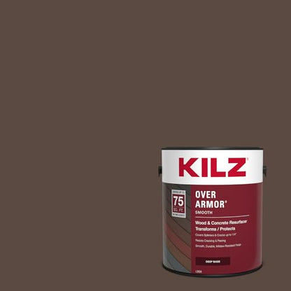 KILZ Over Armor Smooth Solid Coating Resurfacer, New Oxford, 1 Gallon - color: New Oxford, style: Smooth