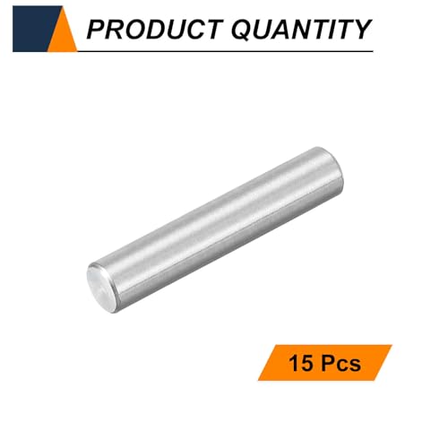 HARFINGTON 15pcs Dowel Pins M4(4mm) x 20mm 304 Stainless Steel Cylindrical Shelf Support Peg Pin Rod Fasten Elements for Metal Devices Wood Furniture DIY Installation, Silver - size: M4 x 20mm