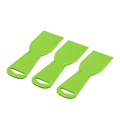 2 Inch Plastic Putty Knife, 3Pcs Flexible Paint Scraper Tool for Spackling - size: 2 inch