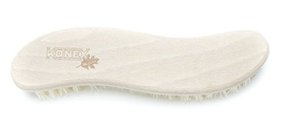 Konex Heavy Duty Scrub Brush - Old-Fashioned Wooden Design, Curved for Bathtubs, Wall and Floor Tiles - S-Shaped for Grime and Mildew Removal - size: 1 Count (Pack of 1)