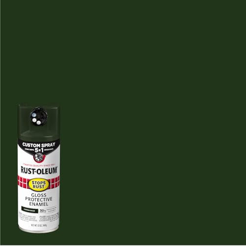 Rust-Oleum Stops Rust Custom 5-in-1 Spray Paint, Gloss Cypress - color: Gloss Cypress, size: 12 Ounce (Pack of 1)