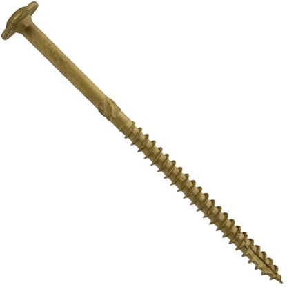 Jake Sales #15 x 5 Construction Lag Screw - Torx/Star Drive Heavy Duty Structural Lag Screw - ACQ Compatible - Modified Truss Washer Head. 9 x 100 Count Boxes - CASE - 900 Screws - color: BRONZE, size: 15x5"