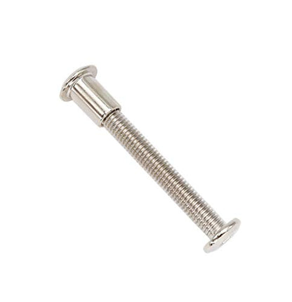10-Pack M6x50mm Rivet Countersunk Hex Socket Cap Bolts and Hex Head Barrel Nuts for Furnitures Cribs Chairs, Nickel Plated - size: M6 x 50mm 10-Pack