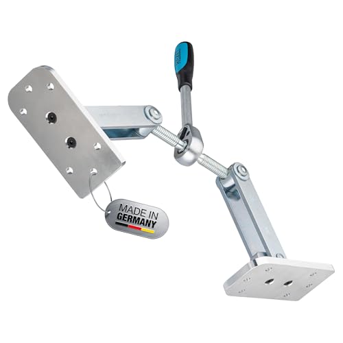 HAZET Beam and Panel Pulling Tool 1774-2, Forged for Heavy Duty, Suitable for Clamping and Pulling Timber, Ergonomic Reversible Ratchet, Incl. 2 Aluminum Plates, Clamping Travel 4.53 In - style: With plates