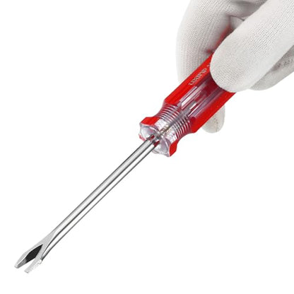 PATIKIL Upholstery Staple Remover, 3Pcs 4" V Straight Construction Staple Puller Staple Nail Tack Tool for Furniture Wooden Floor Photo Frame, Red