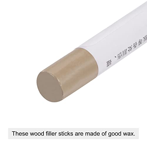 uxcell Wood Wax Filler Stick Furniture Crayons Wooden Repair Wax Filler - color: Medium Wood Brown