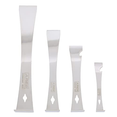 ARES 46020 4-Pc Stainless Steel Pry Bar Scraper Set - Nail Puller & Opener