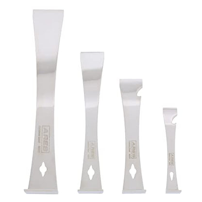 ARES 46020 4-Pc Stainless Steel Pry Bar Scraper Set - Nail Puller & Opener