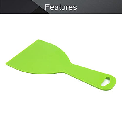 Utoolmart Putty Knife 4" Putty Scraper Large Size Flexible Paint Scraper Tool for Spackling, Wallpaper Scraper Plastic Spreader, Spatula Scraper, Spackle Tools Green 2Pcs - size: 4 inch