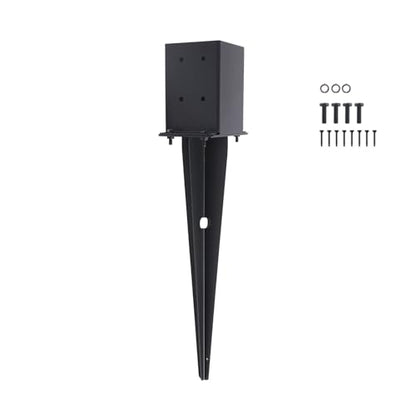 1 Pcs 22-inch 4"x4" Fence Post Anchor Ground Spike(Internal 3.6"x3.6") - size: 1, style: 4"x 4"