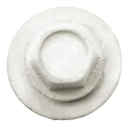 10 x 1 Bone White Metal Roofing Screws - Hex Washer Head- Self-Starting/Tapping - EPDM Washer. 1 Bag - 250 Screws - color: BONE WHITE, size: 1"