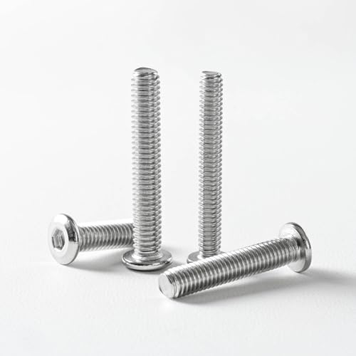 M6 x 20mm (20 Pack) Metric Flat Head Hex Socket Cap Screws Bolts, 304 Stainless Steel 18-8, Hex Drive, Bright Finish, Fully Machine Thread - size: M6 x 20