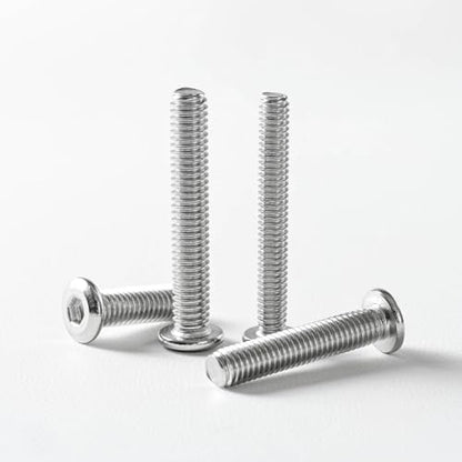 M2.5 x 12mm(50 Pack) Metric Flat Head Hex Socket Cap Screws Bolts, 304 Stainless Steel 18-8, Hex Drive, Bright Finish, Fully Machine Thread - size: M2.5 x 12