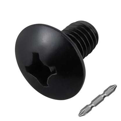 100pk M5 x 8mm Black Truss Head Machine Screws, 304 SS + Bit - size: M5-0.8 x 8mm