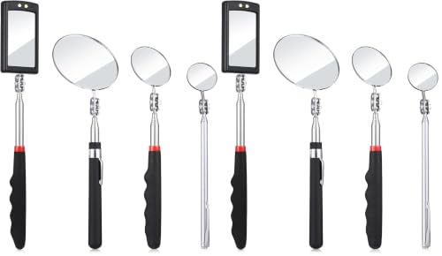 BBTO 4 Pcs LED Inspection Mirror (Pack of 2) - size: Various Sizes (Pack of 2), style: Elegant Style