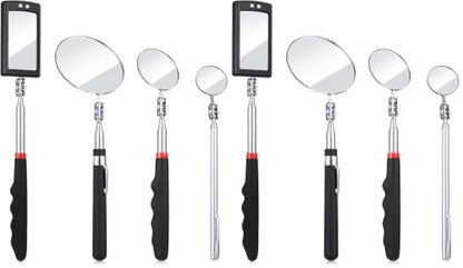BBTO 4 Pcs LED Inspection Mirror (Pack of 2) - size: Various Sizes (Pack of 2), style: Elegant Style