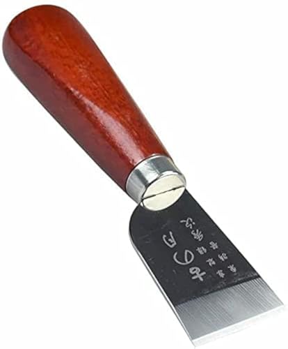 DUJISO Leather Working Knife with Wooden Handle - DIY Leathercraft Cutting