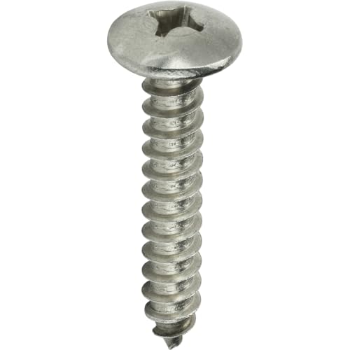 #0 x 3/8 Inch Truss Head Wood, Deck & Sheet Metal Screws, Full Thread, Phillips Drive, Stainless Steel 18-8, Bright Finish, Self-Tapping, Quantity 100 Pieces By Fastenere - size: #0 x 3/8"(100 PACK)