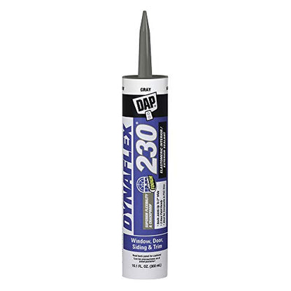DAP Dynaflex 230 Premium Elastomeric Sealant, Gray, 10.1 Oz, 12 Pack (7079818286)