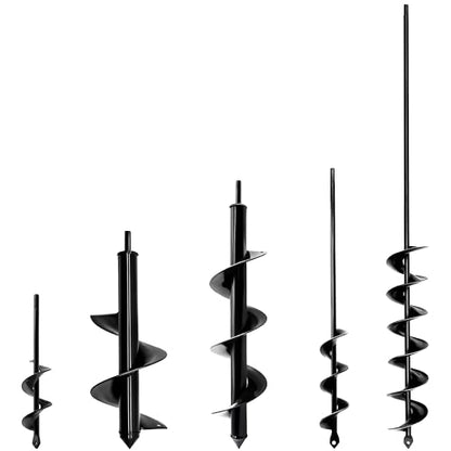 5PCS Garden Auger Drill Bit Set - 1.6x9 &1.6x16& 4x12 &3.5x16 & 2x32 inch - color: Black, size: 5PCS-1.6x9 & 1.6x16 & 4x12 & 3.5x16 & 2x32 in