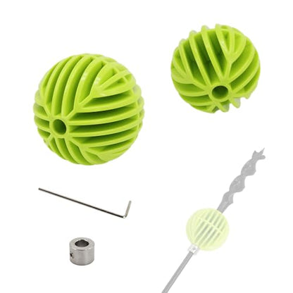 Flex Bit Placement Tool & Bumper Ball Guide Kit for 1/4" Shank Drill Bits - Includes 1-3/4" & 2-5/16" Guides for Cable Installation - style: 7.5mm PVC Bumper Balls