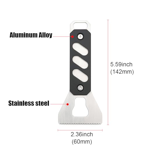 TOOLCOOL Stainless Steel Wood Glue Applicator Glue Spreader Notched Adhesive Spreader Reusable Tool for Woodworking