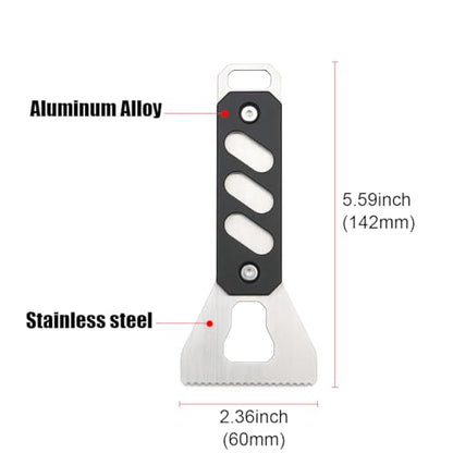 TOOLCOOL Stainless Steel Wood Glue Applicator Glue Spreader Notched Adhesive Spreader Reusable Tool for Woodworking