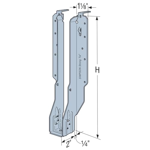 Simpson Strong-Tie IUS1.81/11.88 IUS I-Joist Hybrid Hanger with Snap-in Feature - 1-3/4 in. x 11-7/8 in. 18-Gauge Steel, Zinc Galvanized Finish, Strong-Grip Seat Allows Snap-in