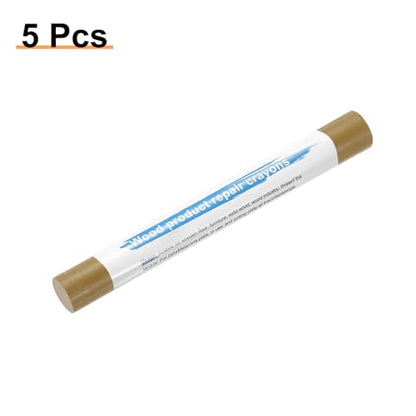 HARFINGTON 5pcs Wood Filler Sticks Wooden Wax Touch Up Furniture Repair Crayons for Scratch Hole Wood, Light Natural - color: Light Natural